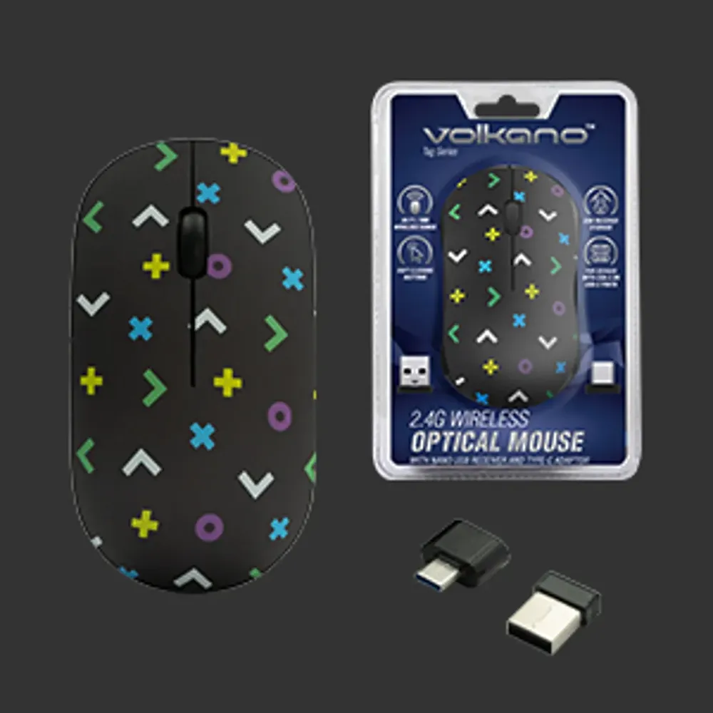 Volkano Tag Series 2.4G Wireless Optical MouseUSB/TypeC Geo - Image 18