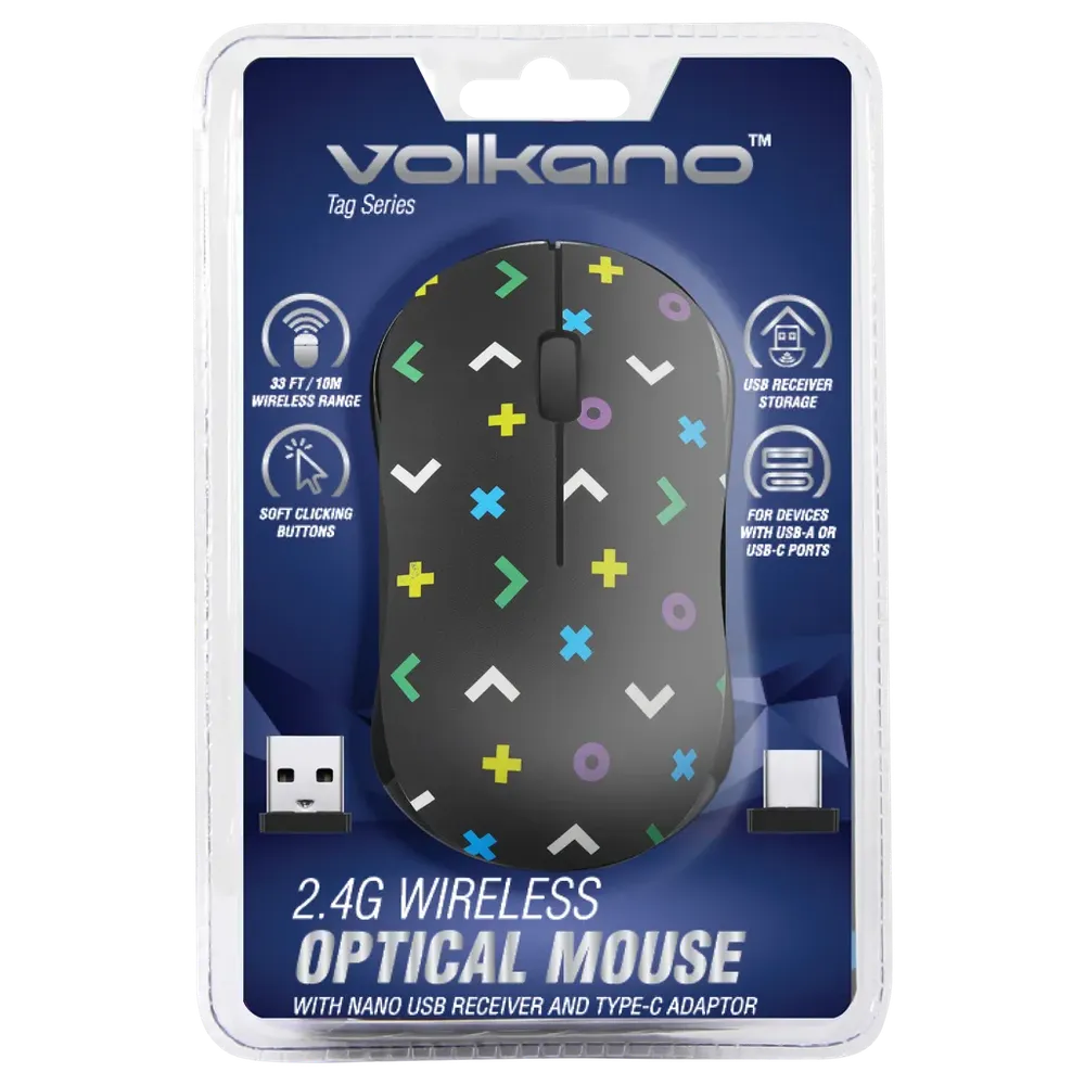 Volkano Tag Series 2.4G Wireless Optical MouseUSB/TypeC Geo - Image 7