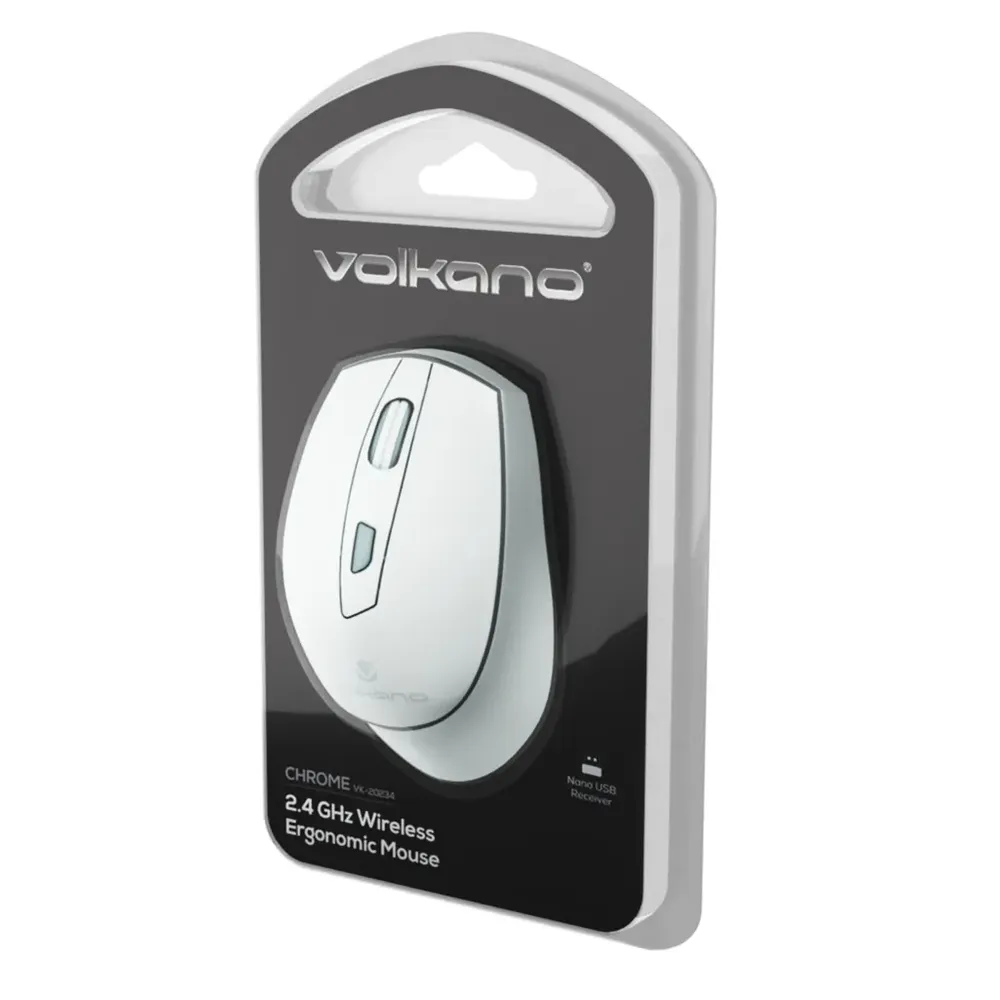 Volkano Chrome Series 2.4Ghz Wireless Ergonomic - Gray - Image 4