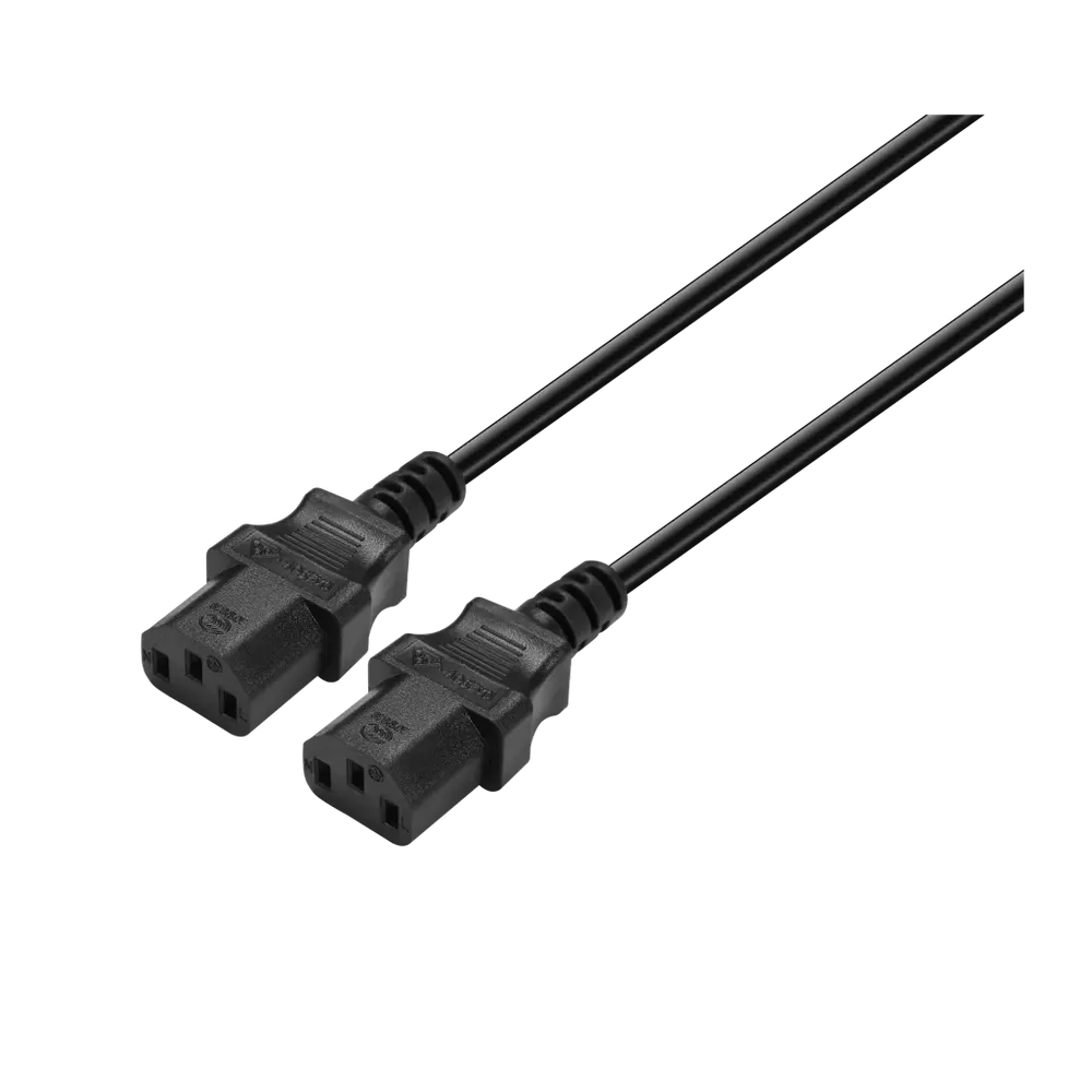 Volkano Presto series Double 3 pin IEC Power Cable 1.8m 10A - black - Image 5