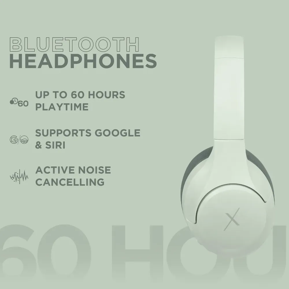 VolkanoX VXH200 Bluetooth Headphones with ANC - Green - Image 4