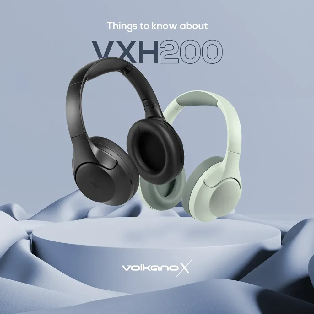 VolkanoX VXH200 Bluetooth Headphones with ANC - Green - Image 5